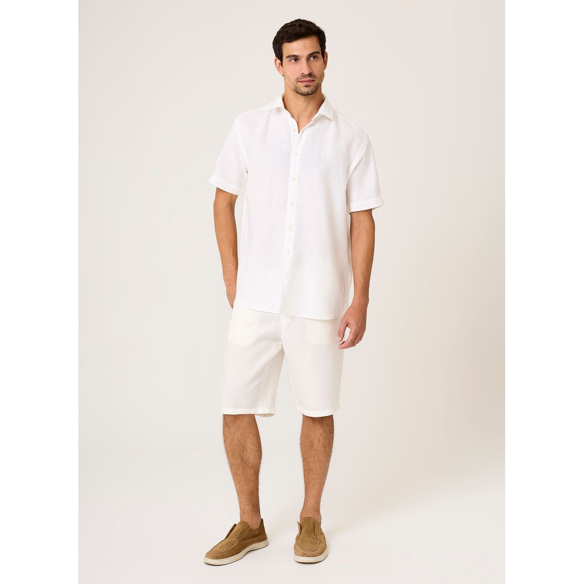 Bermuda Right Fit Linho Masculina Dudalina