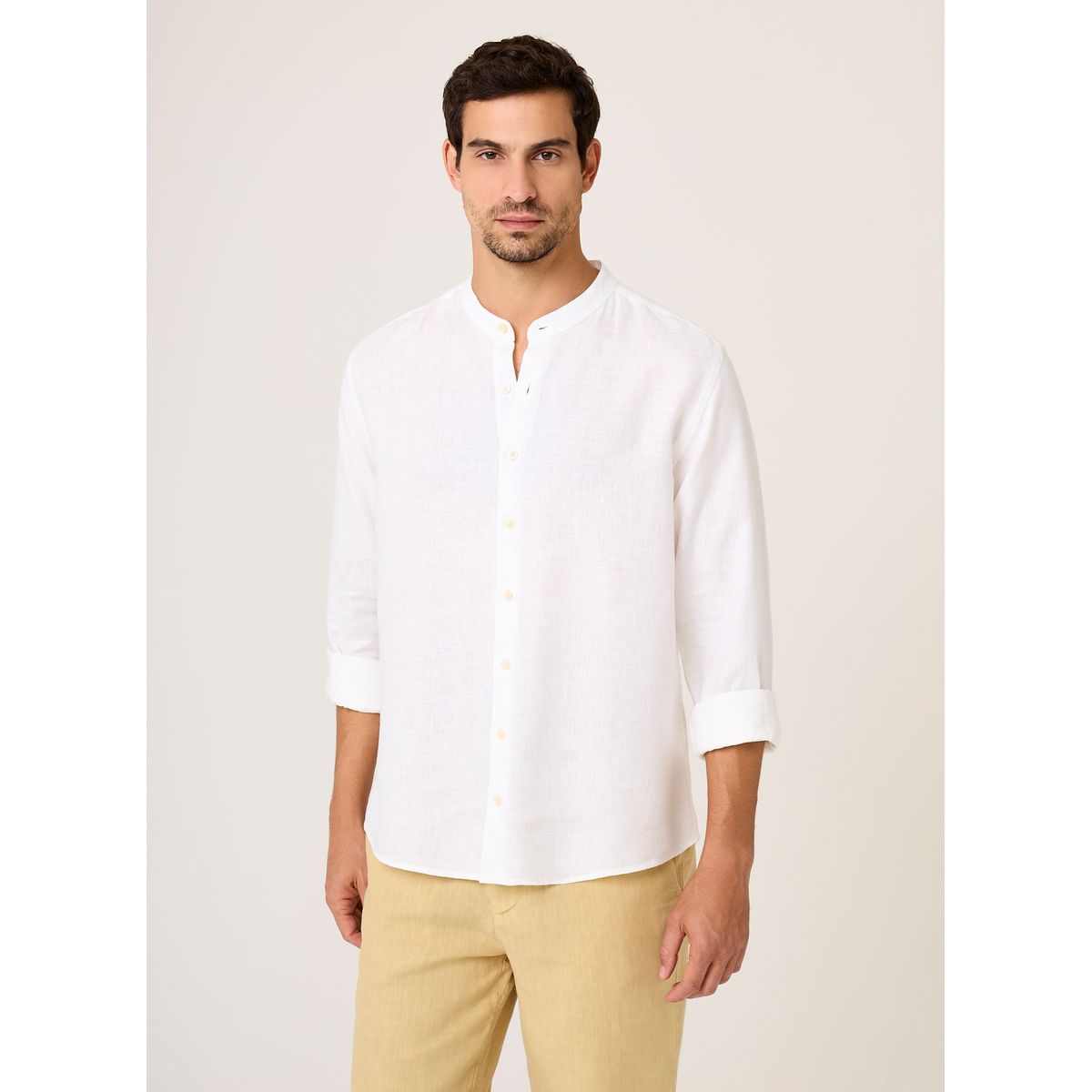 Camisa Slim Fit Padre Linho Masculina Dudalina