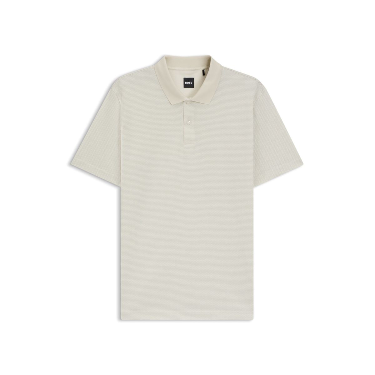 Polo em Algodão Mercerizado com Jacquard Geométrico BOSS