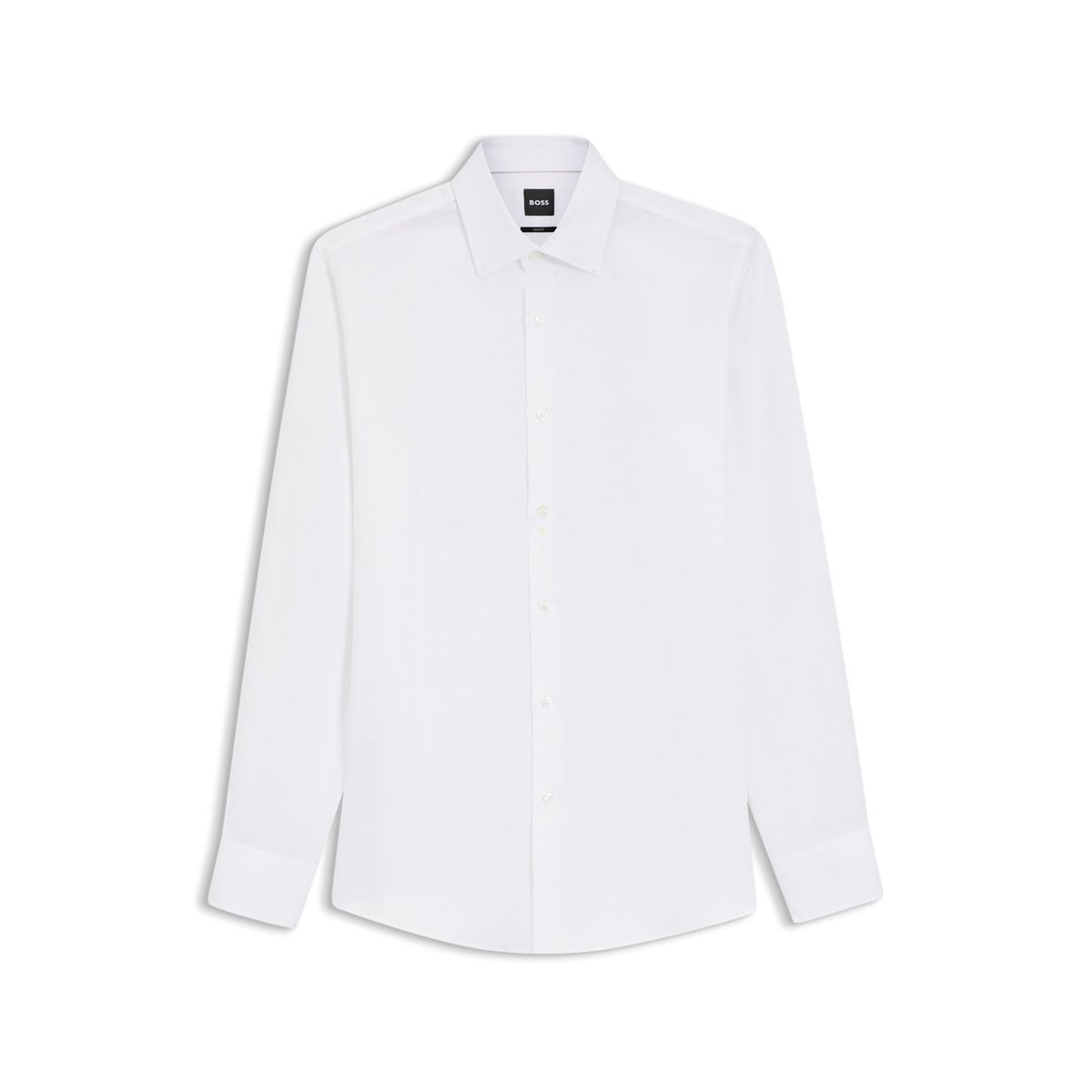 Camisa Slim Fit em Sarja de Mistura de Linho BOSS