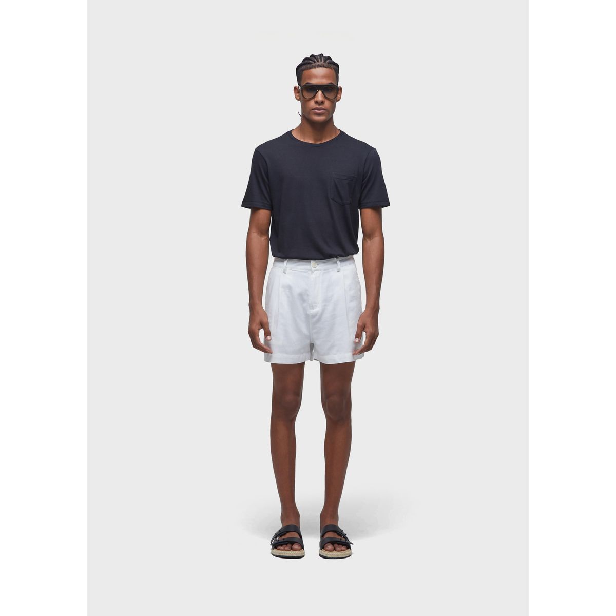 Short Fluid Linen Pleats Osklen