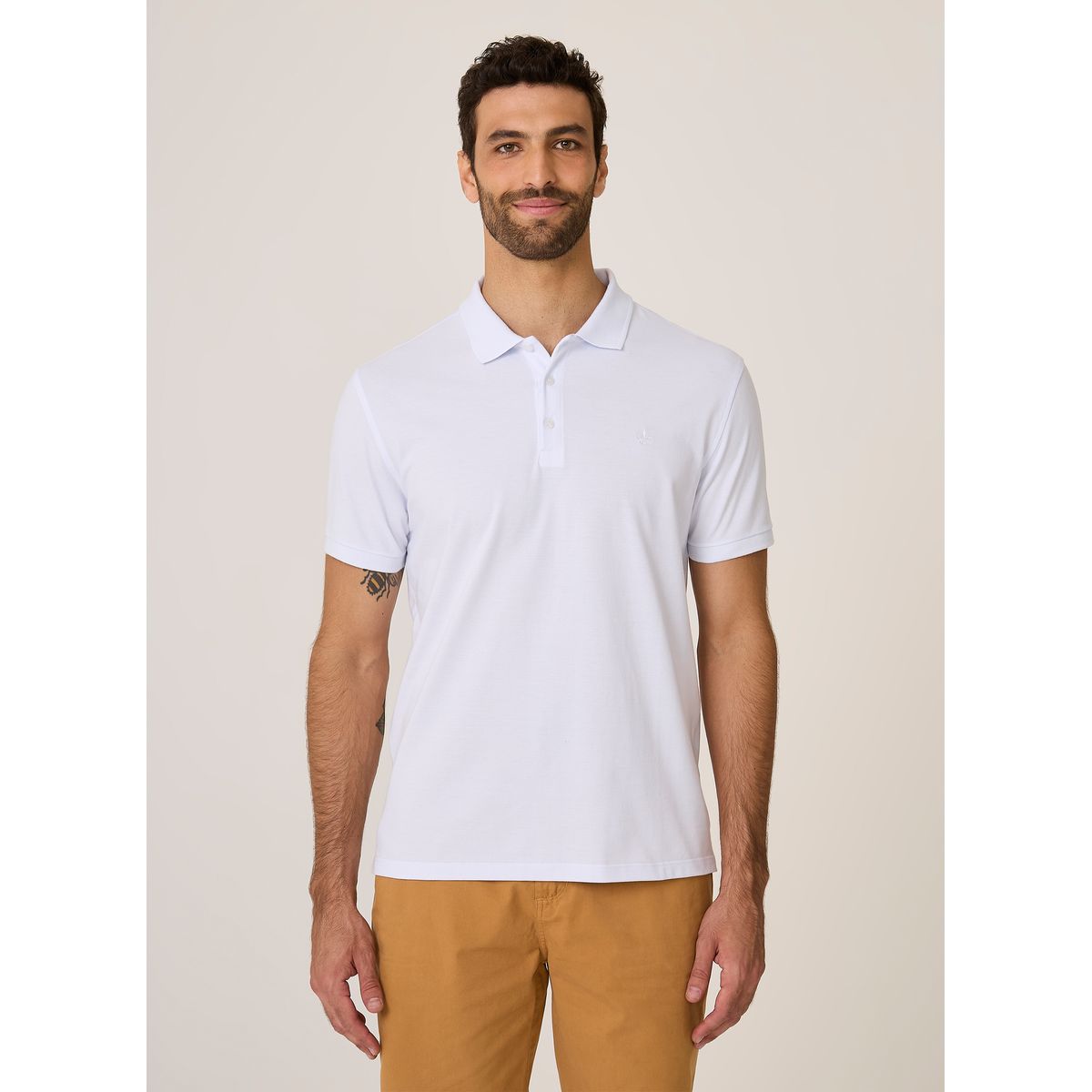 Polo Essentials Algodão Extra Mescla Masculina Dudalina
