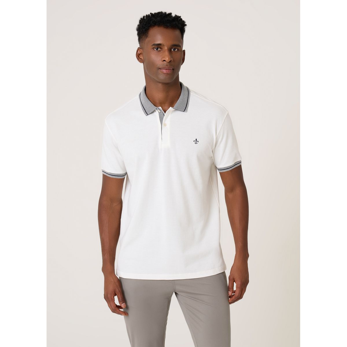 Polo Piquet Gola Frisos Masculina Dudalina
